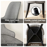 Darrahopens Furniture > Dining > Kitchen & Dining Chairs Artiss Dining Chairs Set of 6 Linen Fabric Grey