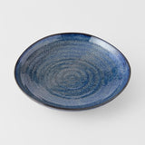 Darrahopens Furniture > Dining > Kitchen & Dining Chairs Dinner Plate Organic Shape 23cm Kanso Indigo Blue Glaze