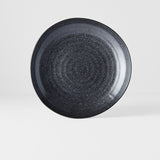 Darrahopens Furniture > Dining > Kitchen & Dining Chairs Dinner Plate Organic Shape 23cm Kanso Matt Black Glaze