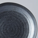 Darrahopens Furniture > Dining > Kitchen & Dining Chairs Dinner Plate Organic Shape 23cm Kanso Matt Black Glaze