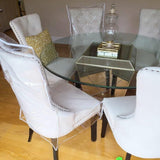 Darrahopens Furniture > Dining > Kitchen & Dining Chairs Elastic PVC Dining Chair Cushion Cover Universal Seat Protector with Backrest