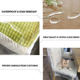 Darrahopens Furniture > Dining > Kitchen & Dining Chairs Elastic PVC Dining Chair Cushion Cover Universal Seat Protector with Backrest