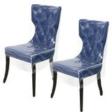 Darrahopens Furniture > Dining > Kitchen & Dining Chairs Elastic PVC Dining Chair Cushion Cover Universal Seat Protector with Backrest