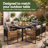 Darrahopens Furniture > Dining > Kitchen & Dining Chairs Gardeon 2PC Outdoor Dining Chair Wicker Patio Armchair Cushion Garden Furniture In Australia - Darrahopens