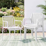 Darrahopens Furniture > Dining > Kitchen & Dining Chairs Gardeon 4PC Outdoor Dining Chairs Patio Furniture PP Stackable Chair Garden White In Australia - Darrahopens