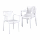 Darrahopens Furniture > Dining > Kitchen & Dining Chairs Gardeon 4PC Outdoor Dining Chairs Patio Furniture PP Stackable Chair Garden White In Australia - Darrahopens