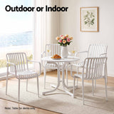 Darrahopens Furniture > Dining > Kitchen & Dining Chairs Gardeon 4PC Outdoor Dining Chairs Patio Furniture PP Stackable Chair Garden White In Australia - Darrahopens