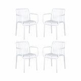 Darrahopens Furniture > Dining > Kitchen & Dining Chairs Gardeon 4PC Outdoor Dining Chairs Patio Furniture PP Stackable Chair Garden White In Australia - Darrahopens