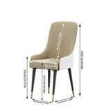 Darrahopens Furniture > Dining > Kitchen & Dining Chairs High-End Dining Chairs Set of 2 Faux Leather Upholstered Kitchen Chairs with Gold Lion Head