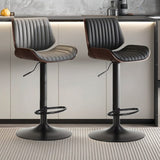Darrahopens Furniture > Dining > Kitchen & Dining Chairs SERENITà European Wooden Modern Bar Stools Bistro Stool with Rotating and Aerodynamic Multi-levelled