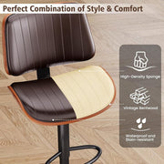Darrahopens Furniture > Dining > Kitchen & Dining Chairs SERENITà European Wooden Modern Bar Stools Bistro Stool with Rotating and Aerodynamic Multi-levelled