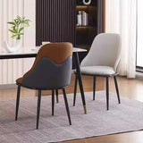 Darrahopens Furniture > Dining > Kitchen & Dining Chairs VELLUTO Dining Chair Modern upholstered Leather Kitchen Chairs with armrests Bathtub Chair Leisure Lounge Chair Living Room Bedroom Home Set of 2