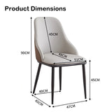 Darrahopens Furniture > Dining > Kitchen & Dining Chairs VELLUTO Dining Chair Modern upholstered Leather Kitchen Chairs with armrests Bathtub Chair Leisure Lounge Chair Living Room Bedroom Home Set of 2