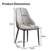 Darrahopens Furniture > Dining > Kitchen & Dining Chairs VELLUTO Dining Chair Modern upholstered Leather Kitchen Chairs with armrests Bathtub Chair Leisure Lounge Chair Living Room Bedroom Home Set of 2