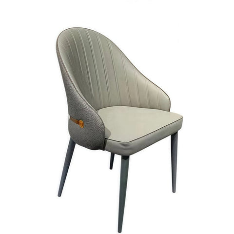 Darrahopens Furniture > Dining > Kitchen & Dining Chairs VELLUTO Dining Chairs Set Armchairs Mid Century Modern Kitchen Dining Room Chairs Faux Leather Accent Chairs Metal Vanity Lounge Chair with Back for Living Room Bedrooms  Set of 2