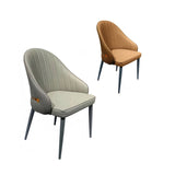 Darrahopens Furniture > Dining > Kitchen & Dining Chairs VELLUTO Dining Chairs Set Armchairs Mid Century Modern Kitchen Dining Room Chairs Faux Leather Accent Chairs Metal Vanity Lounge Chair with Back for Living Room Bedrooms  Set of 2