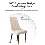 Darrahopens Furniture > Dining > Kitchen & Dining Chairs VELLUTO Golden Frame Mid Century Modern Dining Chair Faux Leather Side Chair Upholstered Dining Chairs Set of 2