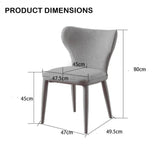 Darrahopens Furniture > Dining > Kitchen & Dining Chairs VELLUTO Modern Kitchen Dining Room Chairs Faux Leather Flannel Accent Chairs Metal Vanity Lounge Chair with Back for Living Room Set of 2