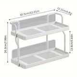 Darrahopens Furniture > Dining > Kitchen & Dining Trolleys 2 Tier Shelf Kitchen Storage Rack Organizer for Home and Countertop Organization