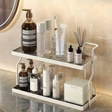 Darrahopens Furniture > Dining > Kitchen & Dining Trolleys 2 Tier Shelf Kitchen Storage Rack Organizer for Home and Countertop Organization