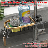 Darrahopens Furniture > Dining > Kitchen & Dining Trolleys Adjustable Faucet Sink Shelf Drainage Rack Kitchen Storage Organizer for Home