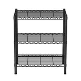 Darrahopens Furniture > Dining > Kitchen & Dining Trolleys Artiss 3-Tier Shelving Unit Adjustable Garage Storage Shelves Kitchen Rack Steel