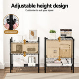 Darrahopens Furniture > Dining > Kitchen & Dining Trolleys Artiss 3-Tier Shelving Unit Adjustable Garage Storage Shelves Kitchen Rack Steel