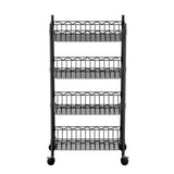 Darrahopens Furniture > Dining > Kitchen & Dining Trolleys Artiss 4-Tier Shelving Unit Adjustable Garage Storage Kitchen Rack With Wheels