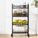 Darrahopens Furniture > Dining > Kitchen & Dining Trolleys Artiss 4-Tier Shelving Unit Adjustable Garage Storage Kitchen Rack With Wheels
