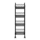Darrahopens Furniture > Dining > Kitchen & Dining Trolleys Artiss 4-Tier Shelving Unit Adjustable Garage Storage Kitchen Rack With Wheels
