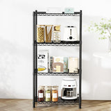 Darrahopens Furniture > Dining > Kitchen & Dining Trolleys Artiss 4-Tier Shelving Unit Adjustable Garage Storage Shelves Kitchen Rack Steel