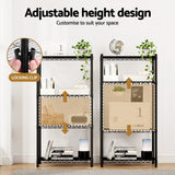 Darrahopens Furniture > Dining > Kitchen & Dining Trolleys Artiss 4-Tier Shelving Unit Adjustable Garage Storage Shelves Kitchen Rack Steel