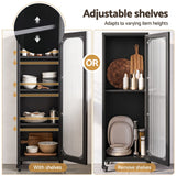Darrahopens Furniture > Dining > Kitchen & Dining Trolleys Artiss Buffet Cabinet Sideboard X2 Slim Kitchen Storage Trolley Wheels Black In Australia - Darrahopens