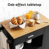 Darrahopens Furniture > Dining > Kitchen & Dining Trolleys Artiss Kitchen Island Trolley Rolling Serving Cart Storage Cart Shelf Towel Rack In Australia - Darrahopens
