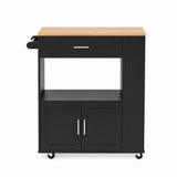 Darrahopens Furniture > Dining > Kitchen & Dining Trolleys Artiss Kitchen Island Trolley Rolling Serving Cart Storage Cart Shelf Towel Rack In Australia - Darrahopens