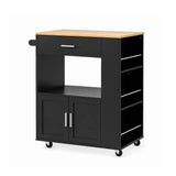 Darrahopens Furniture > Dining > Kitchen & Dining Trolleys Artiss Kitchen Island Trolley Rolling Serving Cart Storage Cart Shelf Towel Rack In Australia - Darrahopens