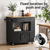 Darrahopens Furniture > Dining > Kitchen & Dining Trolleys Artiss Kitchen Island Trolley Rolling Serving Cart Storage Cart Shelf Towel Rack In Australia - Darrahopens