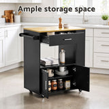 Darrahopens Furniture > Dining > Kitchen & Dining Trolleys Artiss Kitchen Island Trolley Rolling Serving Cart Storage Cart Shelf Towel Rack In Australia - Darrahopens