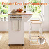 Darrahopens Furniture > Dining > Kitchen & Dining Trolleys Artiss Kitchen Island Trolley Rolling Serving Cart Storage Drawer Cabinet 100cm In Australia - Darrahopens