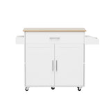 Darrahopens Furniture > Dining > Kitchen & Dining Trolleys Artiss Kitchen Island Trolley Rolling Serving Cart Storage Drawer Cabinet 90cm White