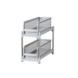 Darrahopens Furniture > Dining > Kitchen & Dining Trolleys Bathroom Kitchen Sink Storage Rack Drawer Plastic Shelf Seasoning Holder - Grey