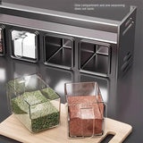 Darrahopens Furniture > Dining > Kitchen & Dining Trolleys Wall Mounted Kitchen Spice Box Shelf Multifunctional Organiser for Herbs Spices - 3-Grids