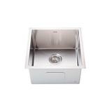 Darrahopens Furniture > Dining > Kitchen Sinks 450x450mm Handmade Stainless Steel Undermount / Topmount Kitchen Laundry Sink with Waste