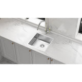 Darrahopens Furniture > Dining > Kitchen Sinks 450x450mm Handmade Stainless Steel Undermount / Topmount Kitchen Laundry Sink with Waste