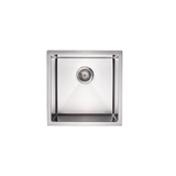 Darrahopens Furniture > Dining > Kitchen Sinks 450x450mm Handmade Stainless Steel Undermount / Topmount Kitchen Laundry Sink with Waste