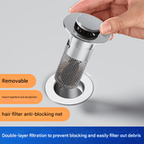 Darrahopens Furniture > Dining > Kitchen Sinks 5 PCS Universal Pop-Up Sink Drain Stopper with Anti-Clog Filter Basket - Stainless Steel Hair Catcher & Anti-Odor Plug