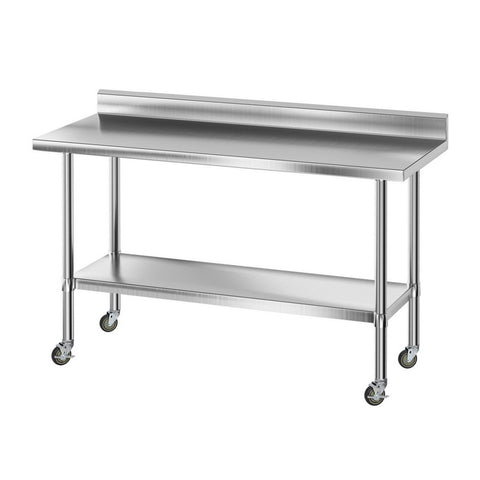 Darrahopens Furniture > Dining > Kitchen Sinks Cefito Stainless Steel Kitchen Bench w/ Splashback 1500x600MM 430