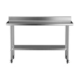 Darrahopens Furniture > Dining > Kitchen Sinks Cefito Stainless Steel Kitchen Bench w/ Splashback 1500x600MM 430