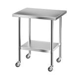 Darrahopens Furniture > Dining > Kitchen Sinks Cefito Stainless Steel Kitchen Bench w/ Splashback 760x610MM 430