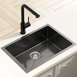 Darrahopens Furniture > Dining > Kitchen Sinks Cefito Stainless Steel Sink 30x45CM With Pull Out Mixer Tap Kitchen Basin Single Bowl Black